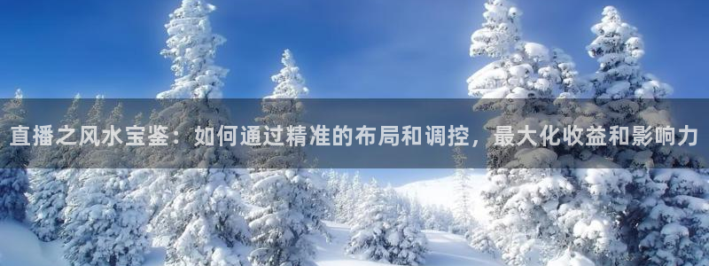 乐球体育免费直播软件：直播之风水宝鉴：如何通过精准的布局和调控，最大化收益和影响力